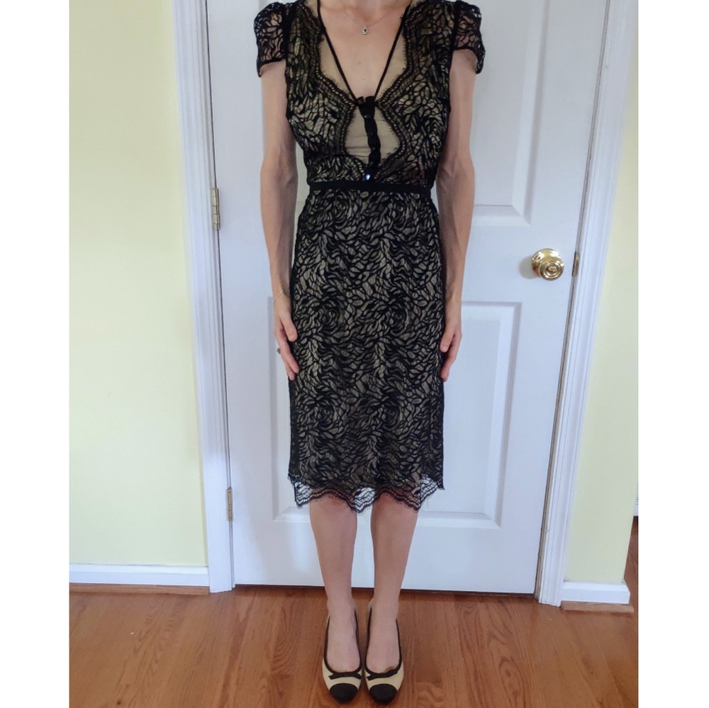 Catherine Deane black lace dress